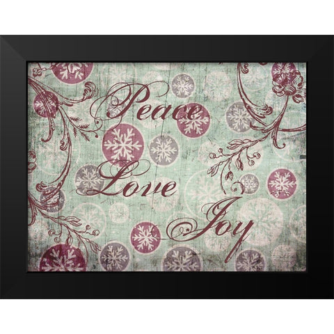 Christmas For All Black Modern Wood Framed Art Print by Lewis, Sheldon