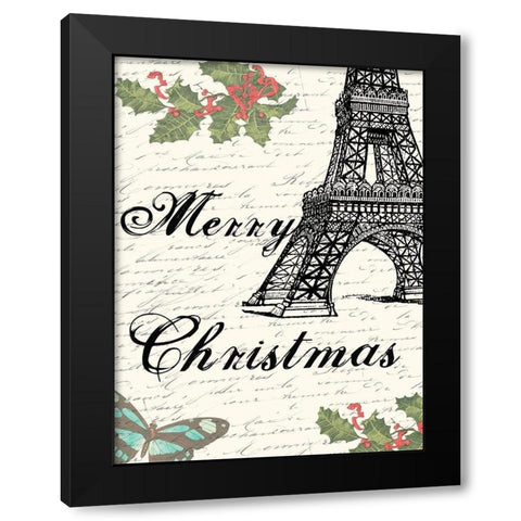 Merry Black Modern Wood Framed Art Print with Double Matting by Lewis, Sheldon