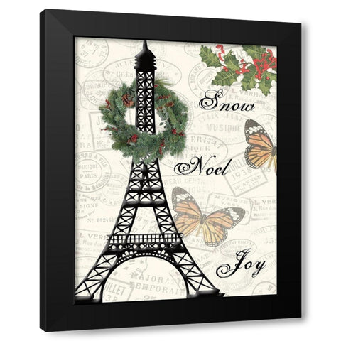 Noel Black Modern Wood Framed Art Print by Lewis, Sheldon