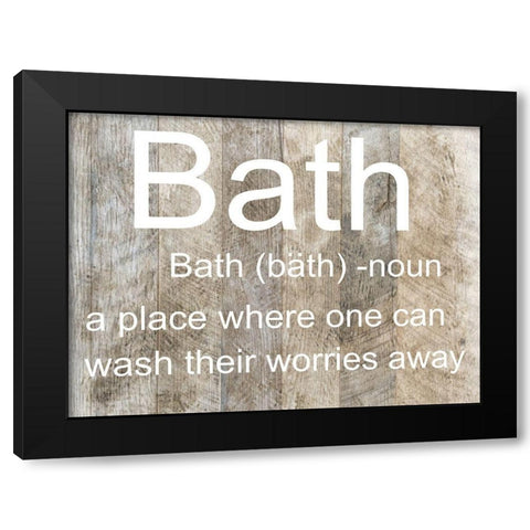 My Place of Bath Black Modern Wood Framed Art Print by Lewis, Sheldon