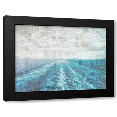 Ocean Blue 1 Black Modern Wood Framed Art Print with Double Matting by Lewis, Sheldon