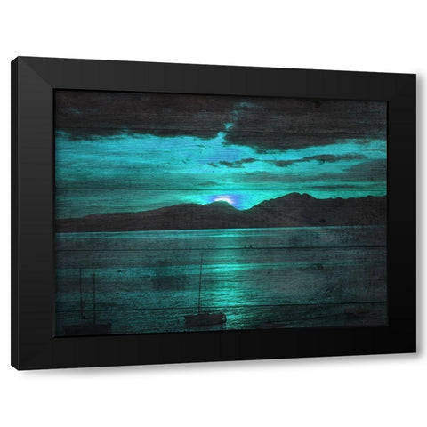 Escape Black Modern Wood Framed Art Print with Double Matting by Lewis, Sheldon