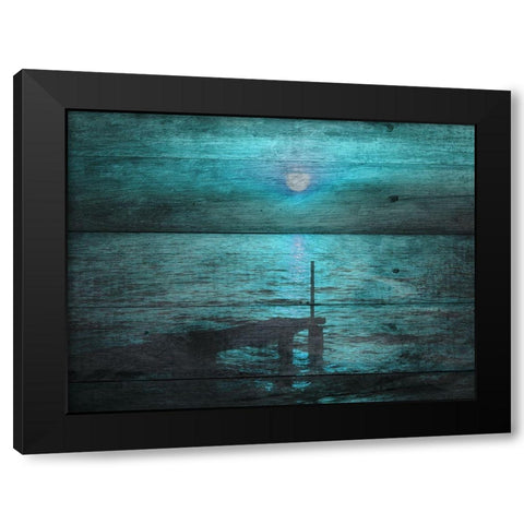 Voyage Black Modern Wood Framed Art Print with Double Matting by Lewis, Sheldon