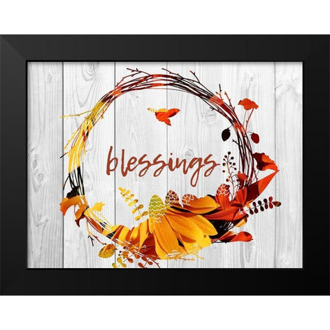 Harvest Wood Black Modern Wood Framed Art Print by Lewis, Sheldon