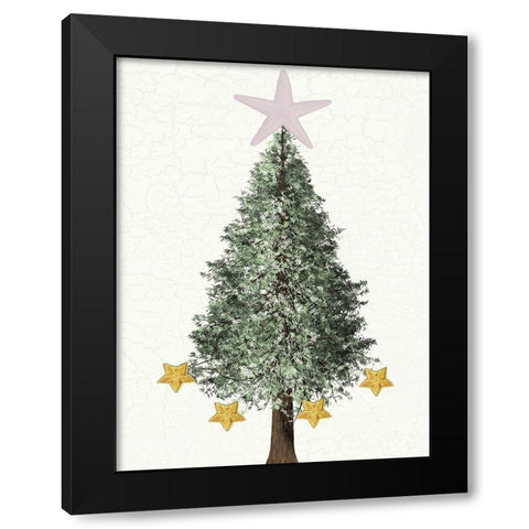 Coastal Christmas Black Modern Wood Framed Art Print by Lewis, Sheldon