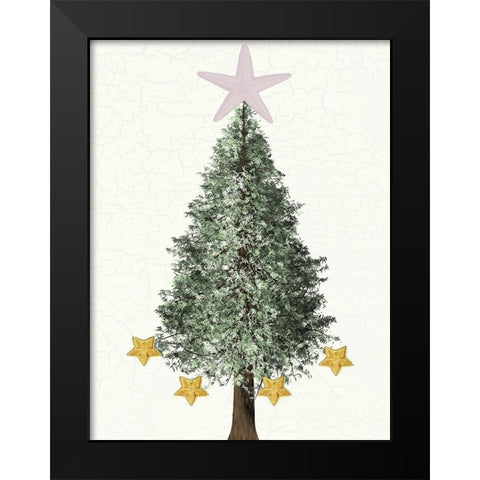 Coastal Christmas Black Modern Wood Framed Art Print by Lewis, Sheldon