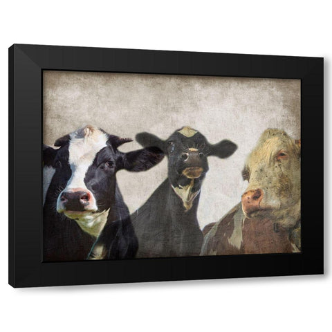 Selfie Family Black Modern Wood Framed Art Print with Double Matting by Lewis, Sheldon