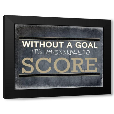 Goal Black Modern Wood Framed Art Print by Lewis, Sheldon