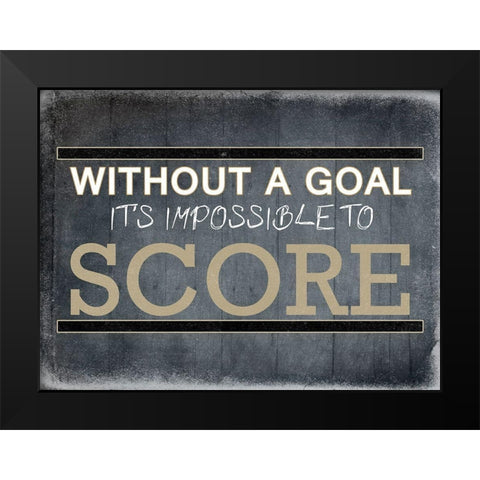 Goal Black Modern Wood Framed Art Print by Lewis, Sheldon
