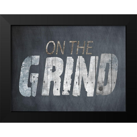 On The Grind Black Modern Wood Framed Art Print by Lewis, Sheldon