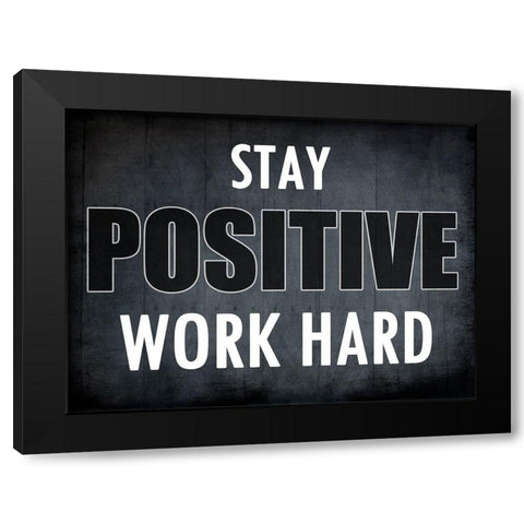 Work Smart 3 Black Modern Wood Framed Art Print by Lewis, Sheldon