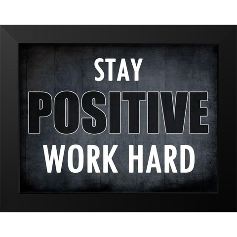 Work Smart 3 Black Modern Wood Framed Art Print by Lewis, Sheldon