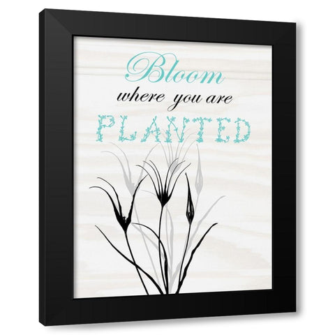Bloom Black Modern Wood Framed Art Print by Lewis, Sheldon