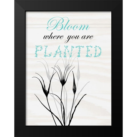 Bloom Black Modern Wood Framed Art Print by Lewis, Sheldon