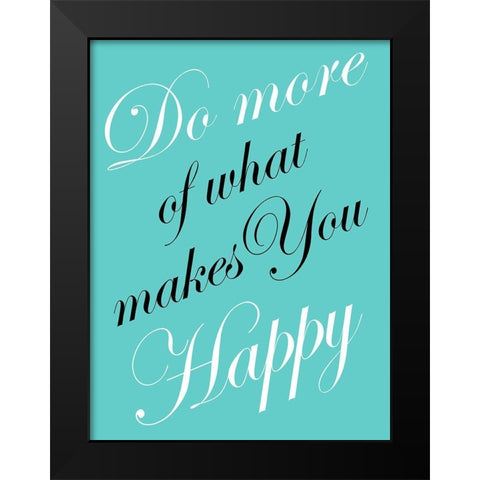 Happy You Black Modern Wood Framed Art Print by Lewis, Sheldon