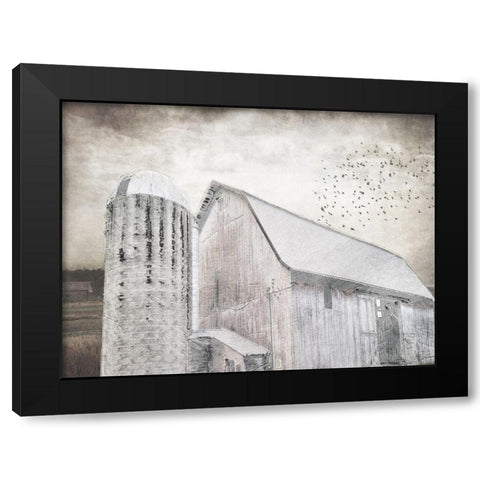 Grainhouse Black Modern Wood Framed Art Print by Lewis, Sheldon