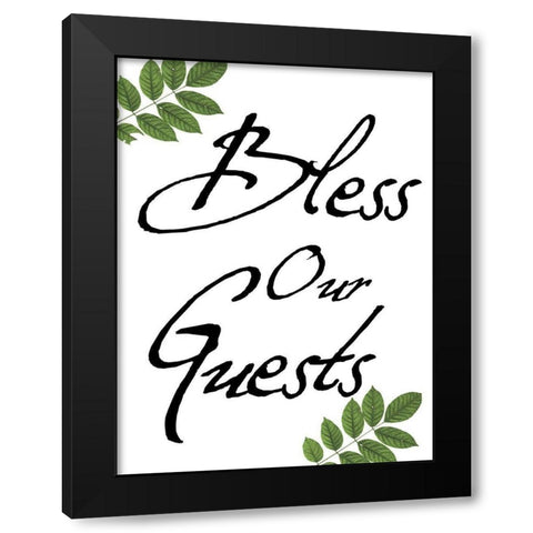 Our Guests Black Modern Wood Framed Art Print by Lewis, Sheldon