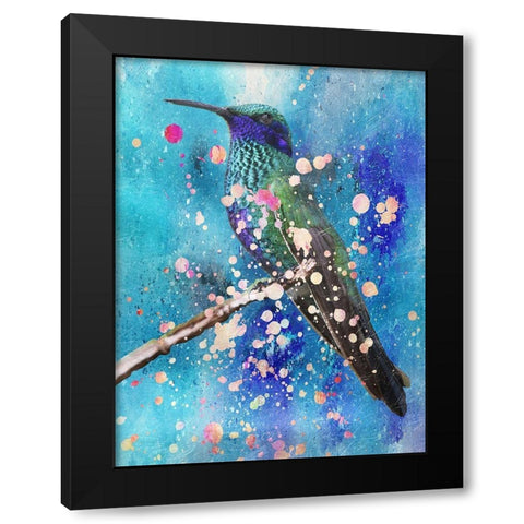 Hummer Black Modern Wood Framed Art Print with Double Matting by Lewis, Sheldon