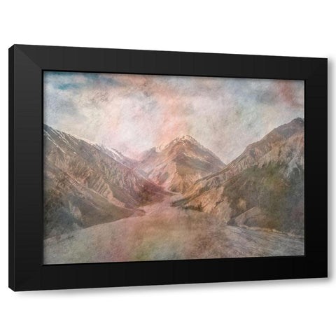 Mountain Range Black Modern Wood Framed Art Print with Double Matting by Lewis, Sheldon