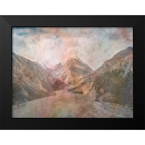 Mountain Range Black Modern Wood Framed Art Print by Lewis, Sheldon