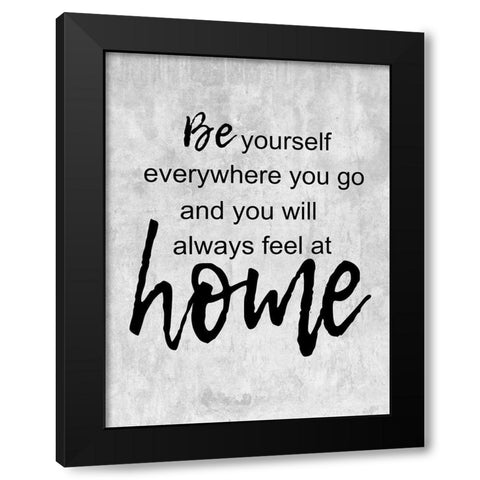 Home Black Modern Wood Framed Art Print by Lewis, Sheldon