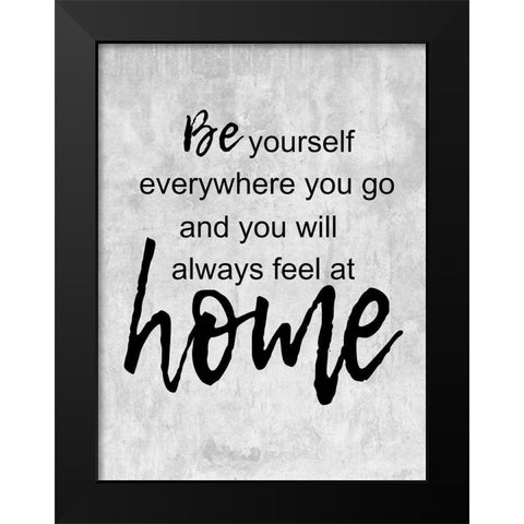 Home Black Modern Wood Framed Art Print by Lewis, Sheldon