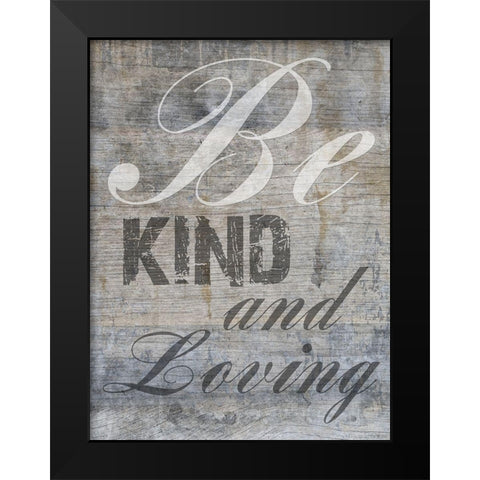 Loving Kindness Black Modern Wood Framed Art Print by Lewis, Sheldon