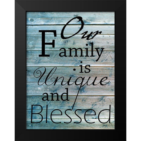 Blessed Family Black Modern Wood Framed Art Print by Lewis, Sheldon
