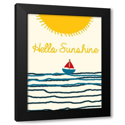 Sunshine Black Modern Wood Framed Art Print with Double Matting by Lewis, Sheldon