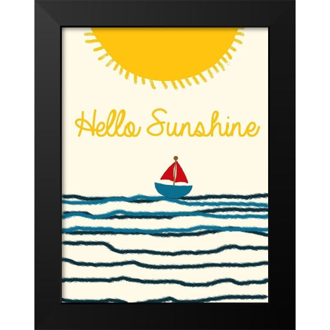 Sunshine Black Modern Wood Framed Art Print by Lewis, Sheldon