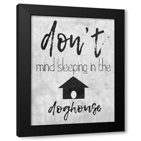 Doghouse Black Modern Wood Framed Art Print by Lewis, Sheldon