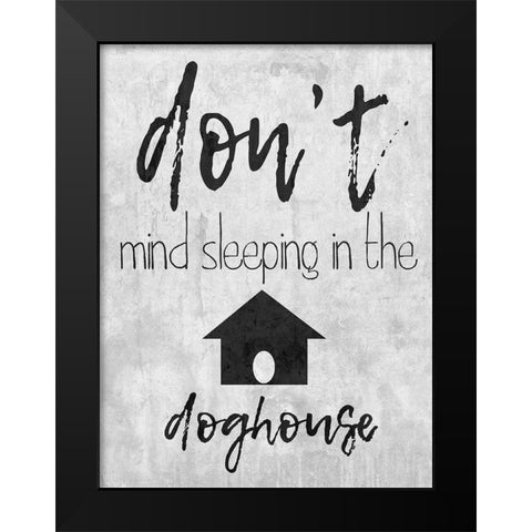 Doghouse Black Modern Wood Framed Art Print by Lewis, Sheldon