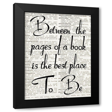 Book Pages Black Modern Wood Framed Art Print with Double Matting by Lewis, Sheldon