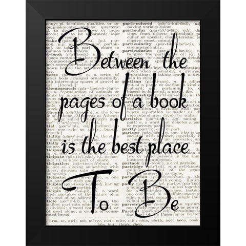 Book Pages Black Modern Wood Framed Art Print by Lewis, Sheldon