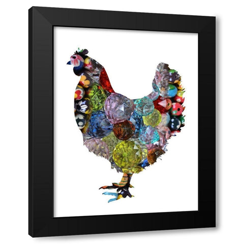 Free Range Colors Black Modern Wood Framed Art Print by Lewis, Sheldon