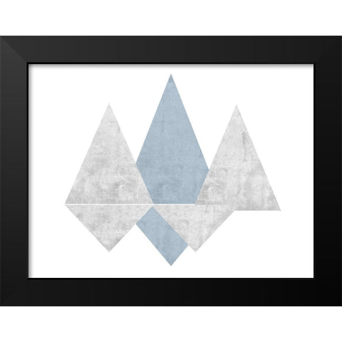 Geometric Island Black Modern Wood Framed Art Print by Lewis, Sheldon