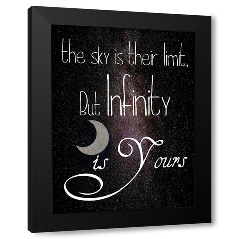 Limitless Black Modern Wood Framed Art Print with Double Matting by Lewis, Sheldon