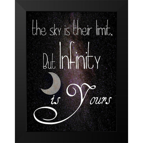 Limitless Black Modern Wood Framed Art Print by Lewis, Sheldon