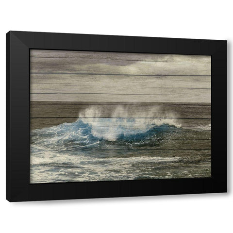 Blast Of Blue 2 Black Modern Wood Framed Art Print with Double Matting by Lewis, Sheldon
