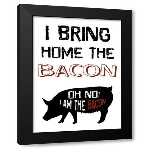 Bacon Boss Black Modern Wood Framed Art Print by Lewis, Sheldon