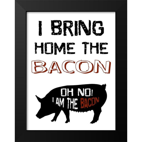 Bacon Boss Black Modern Wood Framed Art Print by Lewis, Sheldon