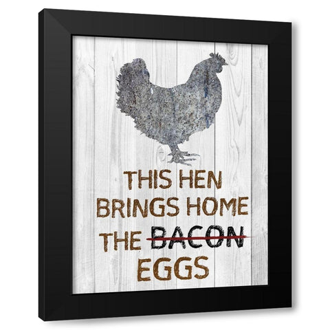 The Eggs Black Modern Wood Framed Art Print by Lewis, Sheldon