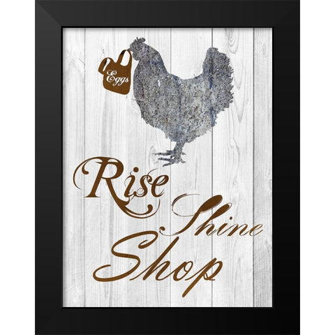 Rise And Shop Black Modern Wood Framed Art Print by Lewis, Sheldon