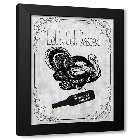 Basted Black Modern Wood Framed Art Print with Double Matting by Lewis, Sheldon
