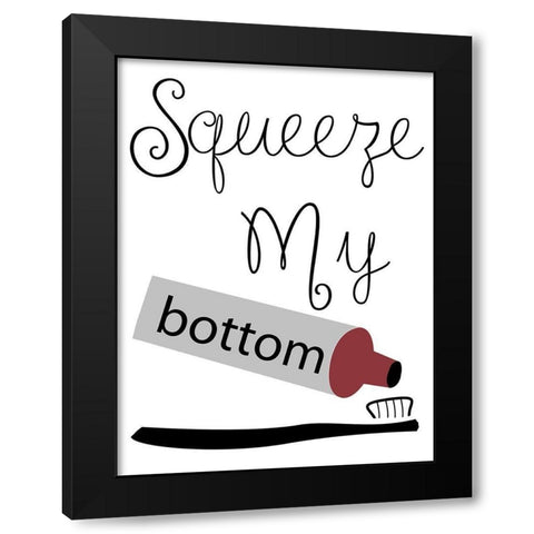 Squeeze Me Black Modern Wood Framed Art Print by Lewis, Sheldon