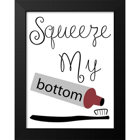 Squeeze Me Black Modern Wood Framed Art Print by Lewis, Sheldon