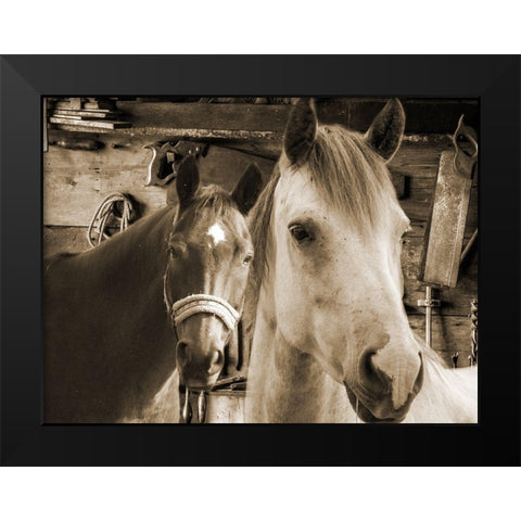 Cowboys Treasure Black Modern Wood Framed Art Print by Lewis, Sheldon