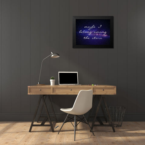 The Stars Black Modern Wood Framed Art Print by Lewis, Sheldon