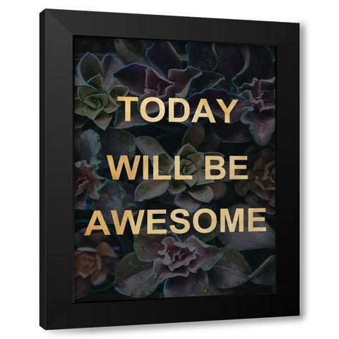 Awesome Floral Black Modern Wood Framed Art Print by Lewis, Sheldon