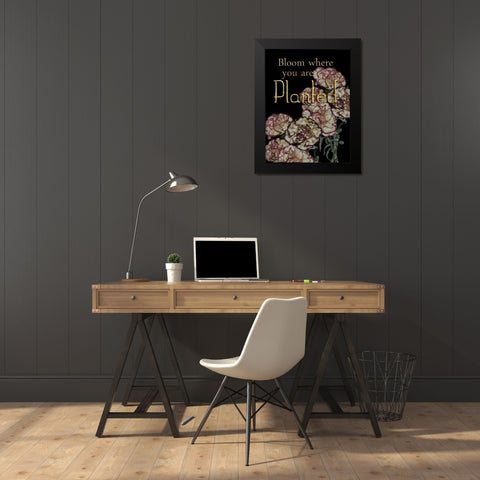 Full Bloom Black Modern Wood Framed Art Print by Lewis, Sheldon